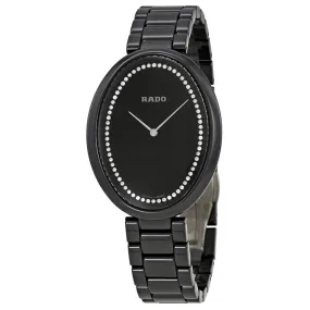Rado Esenza Black Diamond Dial Black Ceramic Ladies Watch R53093722