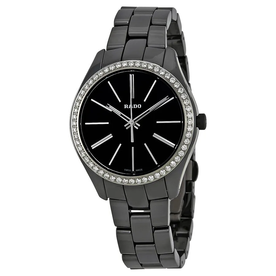 Rado HyperChrome Black Dial Ladies Diamond Ceramic Watch R32312152