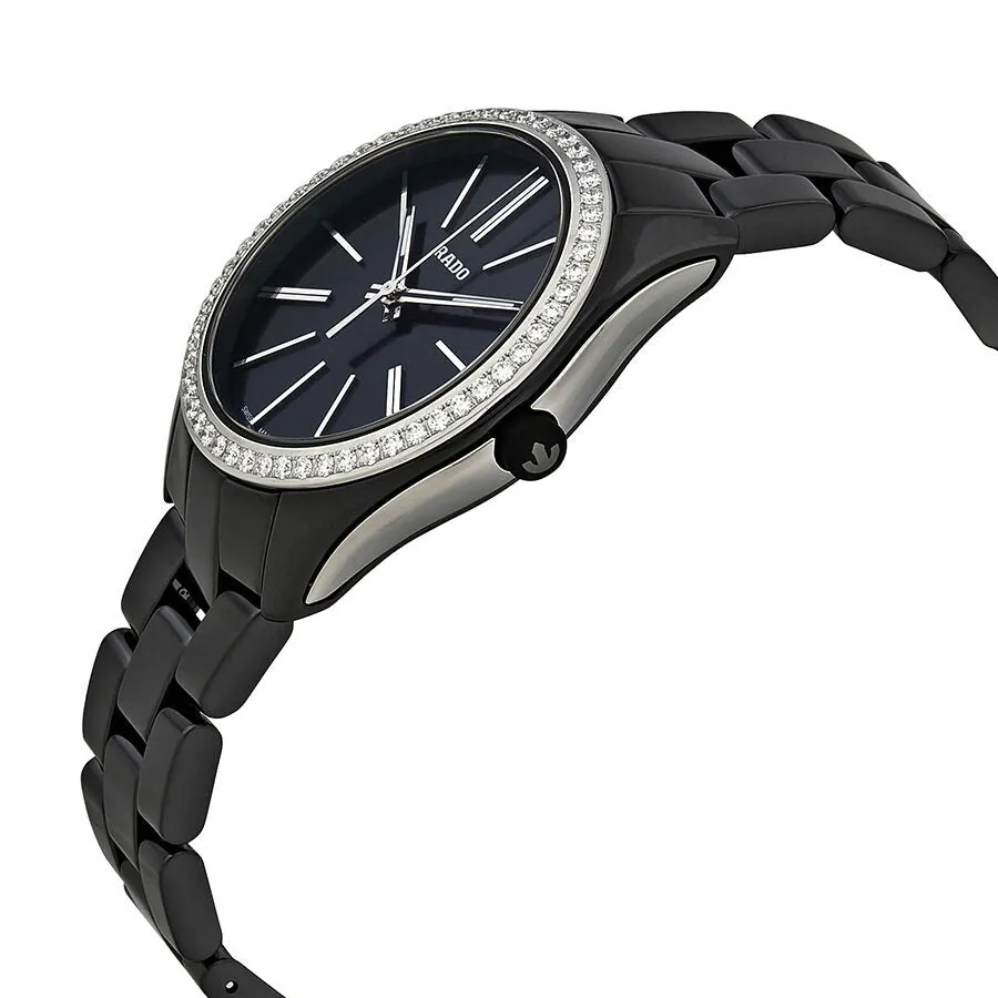 Rado HyperChrome Black Dial Ladies Diamond Ceramic Watch R32312152