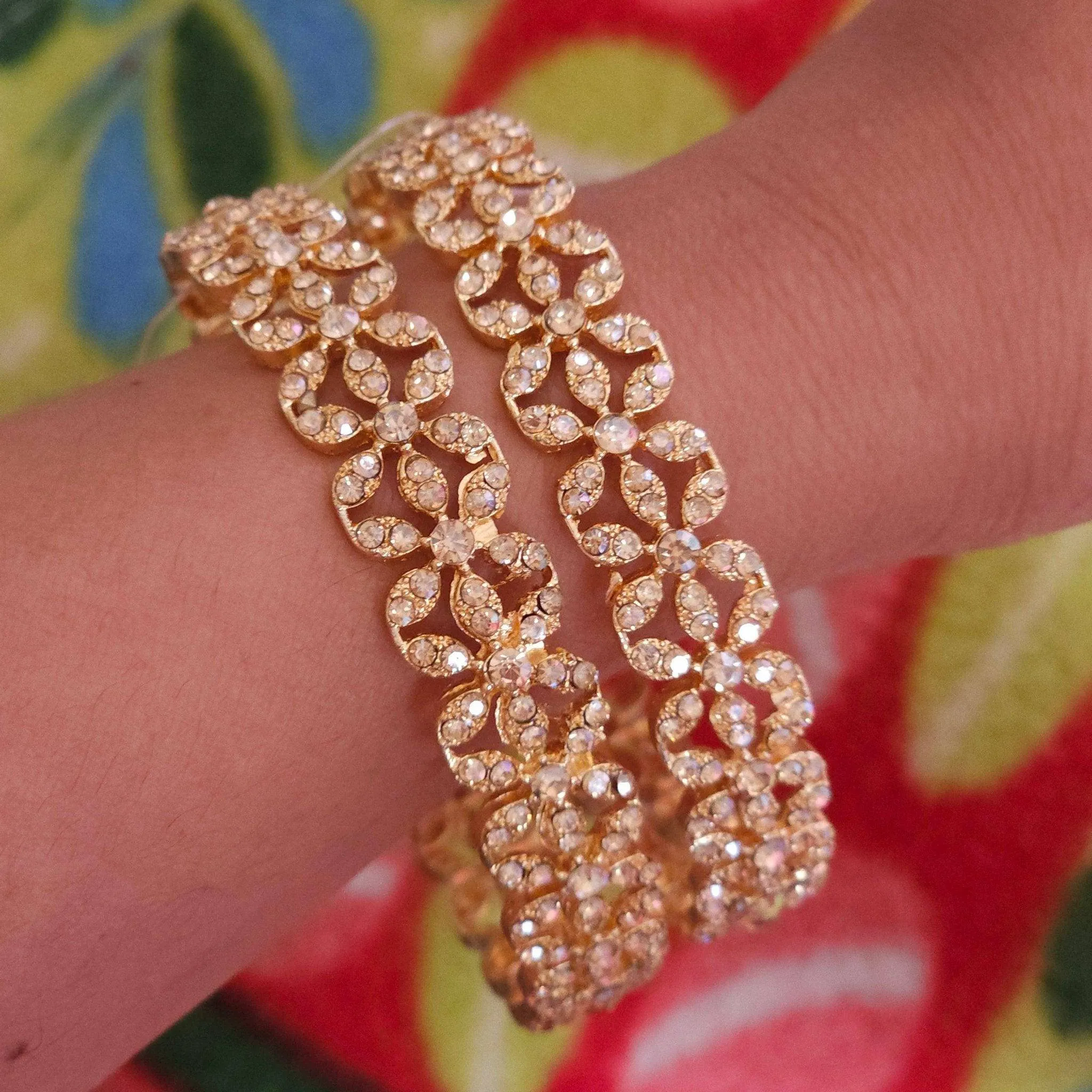Reher- Pair of Antique Gold Polki Kangan Bangles