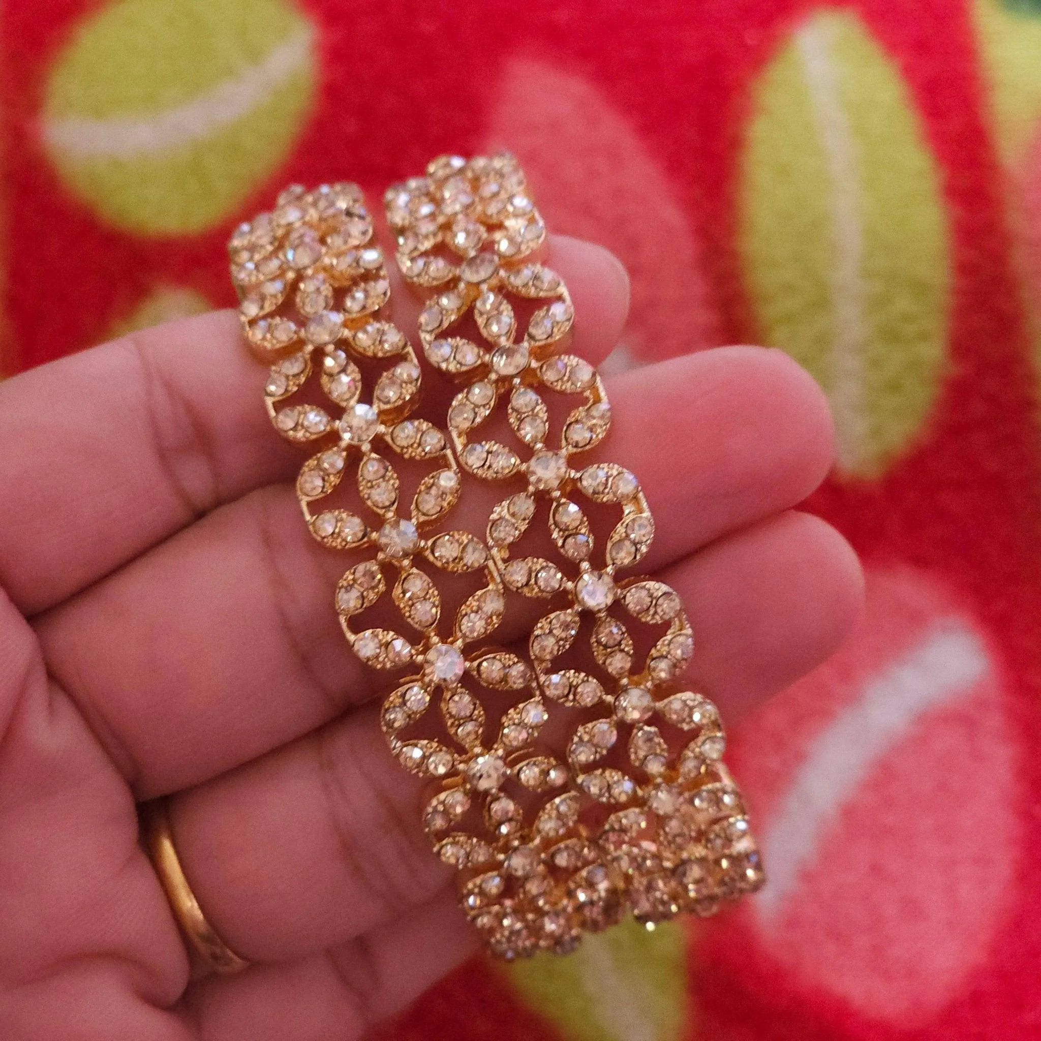 Reher- Pair of Antique Gold Polki Kangan Bangles