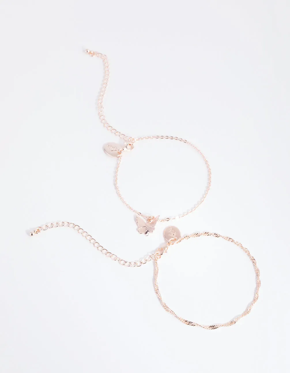 Rose Gold Butterfly Bracelet Pack