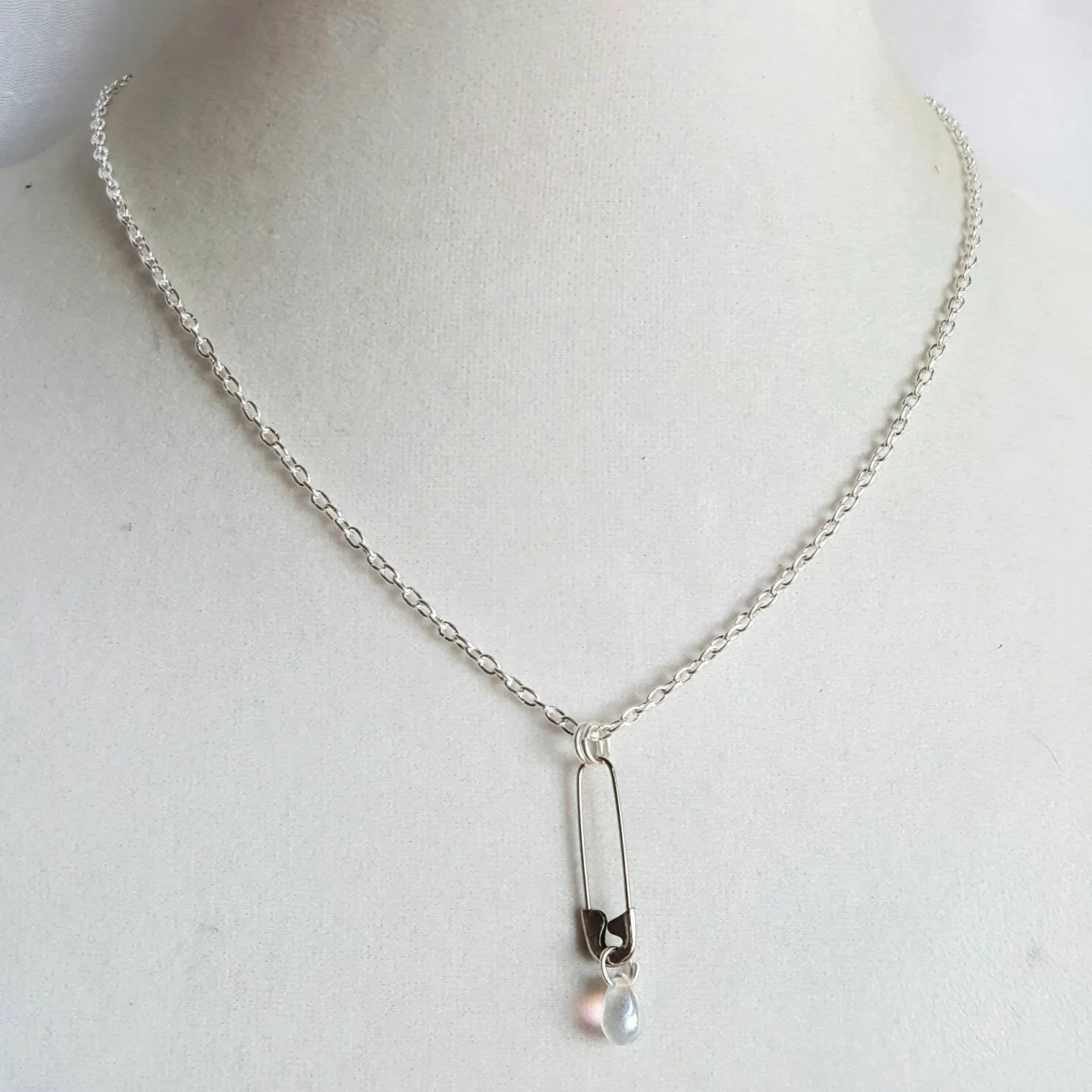 Safety Pin Teardrop Necklace Safety Pin Jewelry You Are Safe With Me Movement