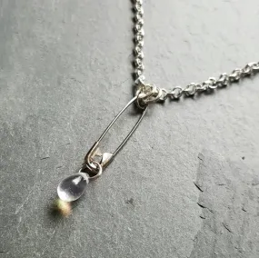 Safety Pin Teardrop Necklace Safety Pin Jewelry You Are Safe With Me Movement