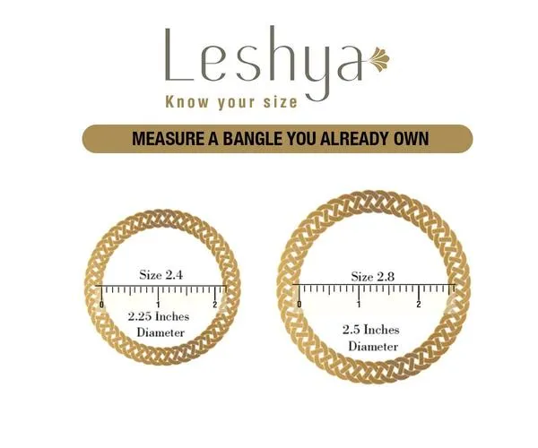 Set of 16 Golden Metal Bangle Set by Leshya