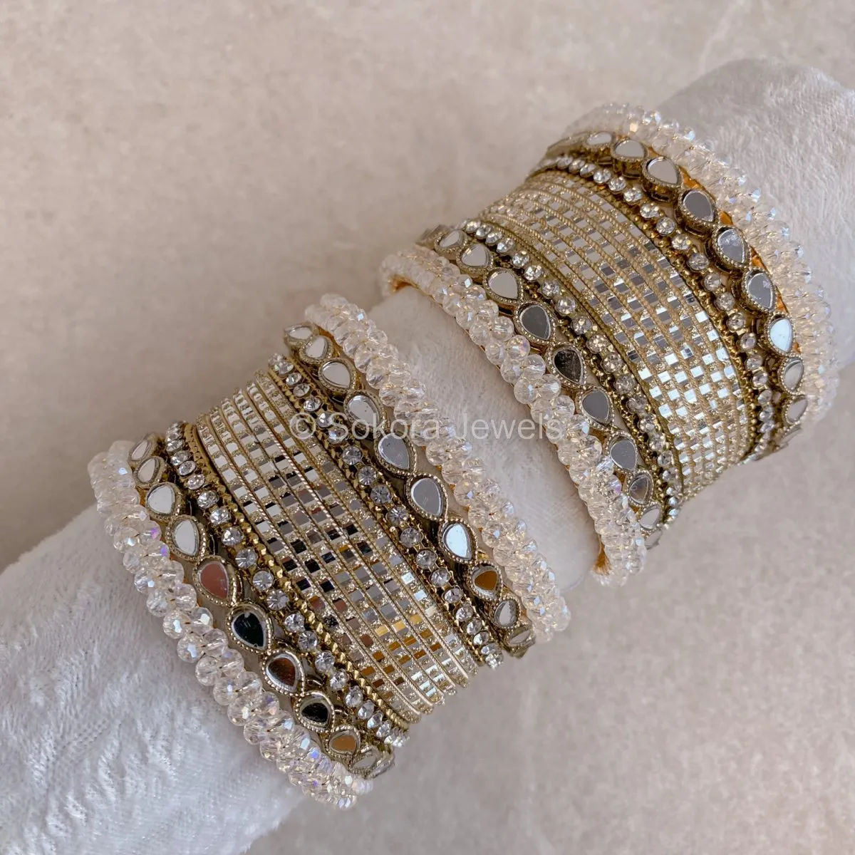 Small Krystal Mirror Bangle Set