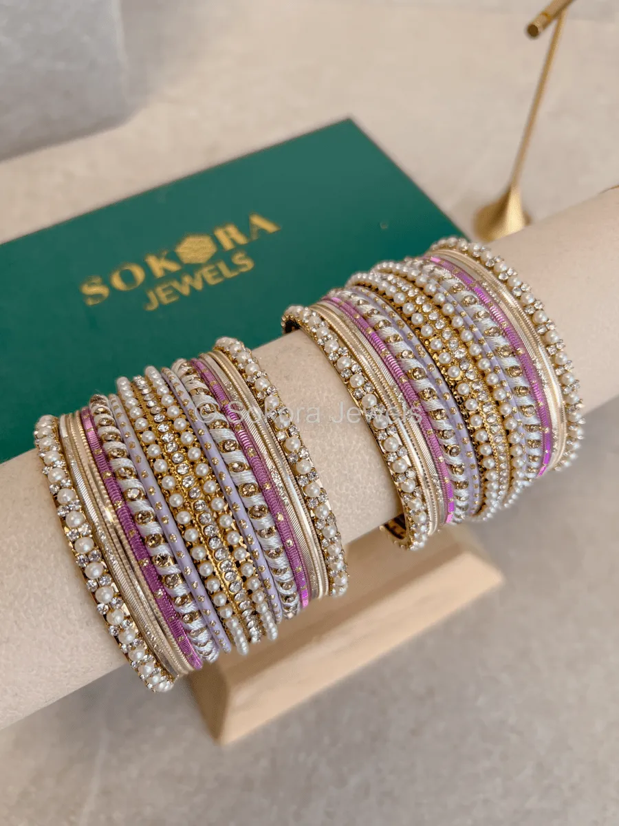 Small Lilac Bangle set