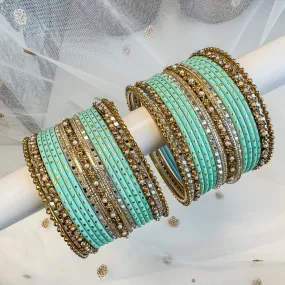Small Mint Bangle set
