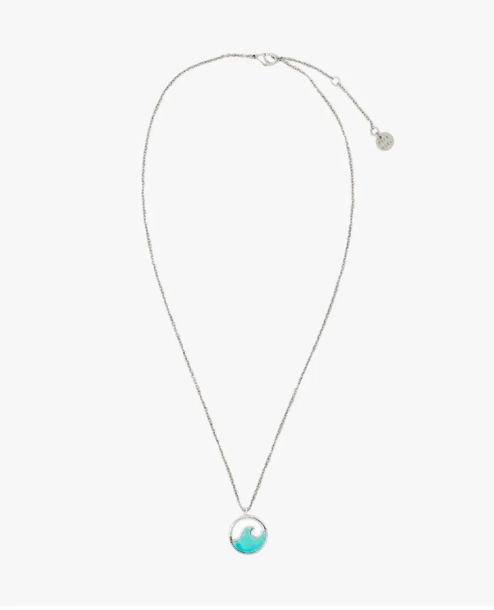 Stone Wave Necklace Silver