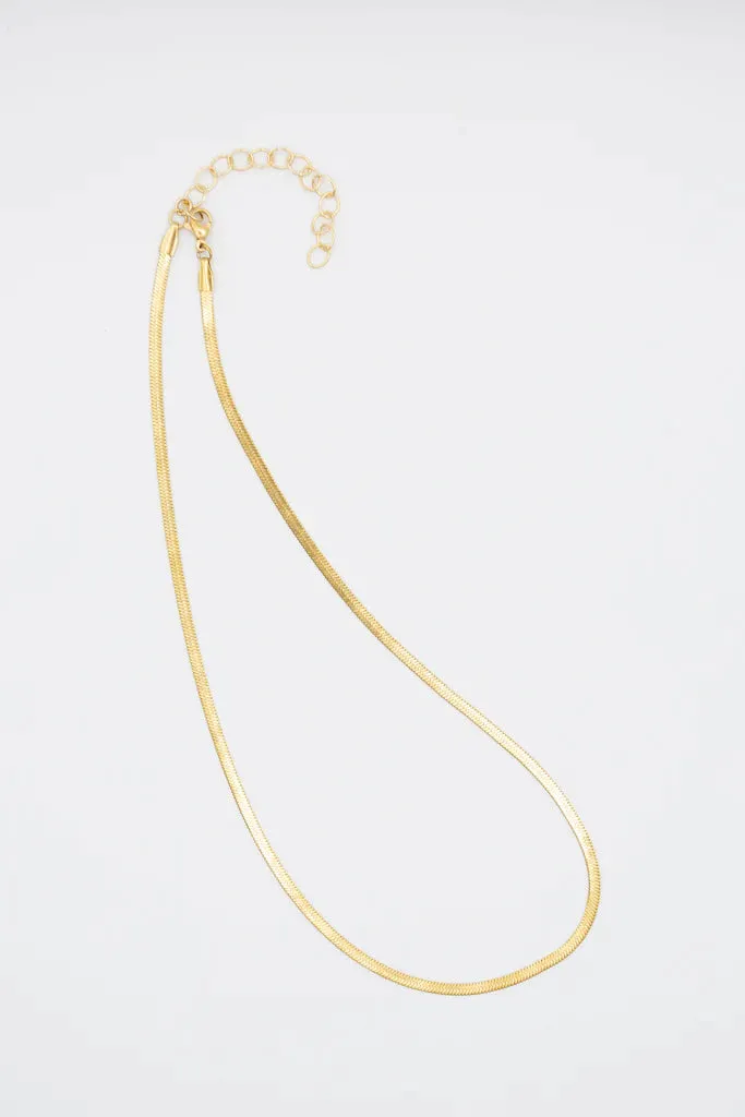 Susan Rifkin Gold Herringbone Necklace