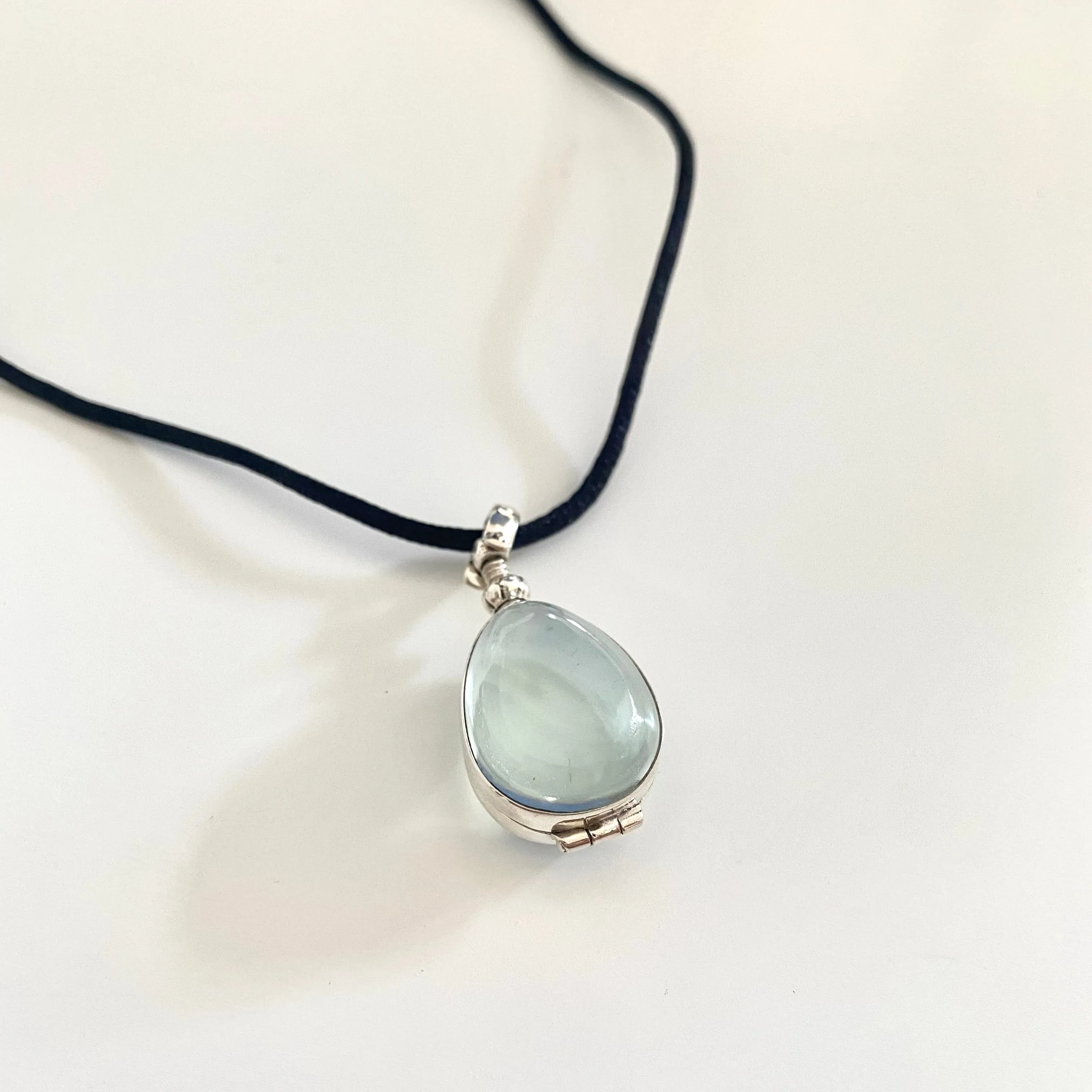 Tear Drop Silver Locket - Small