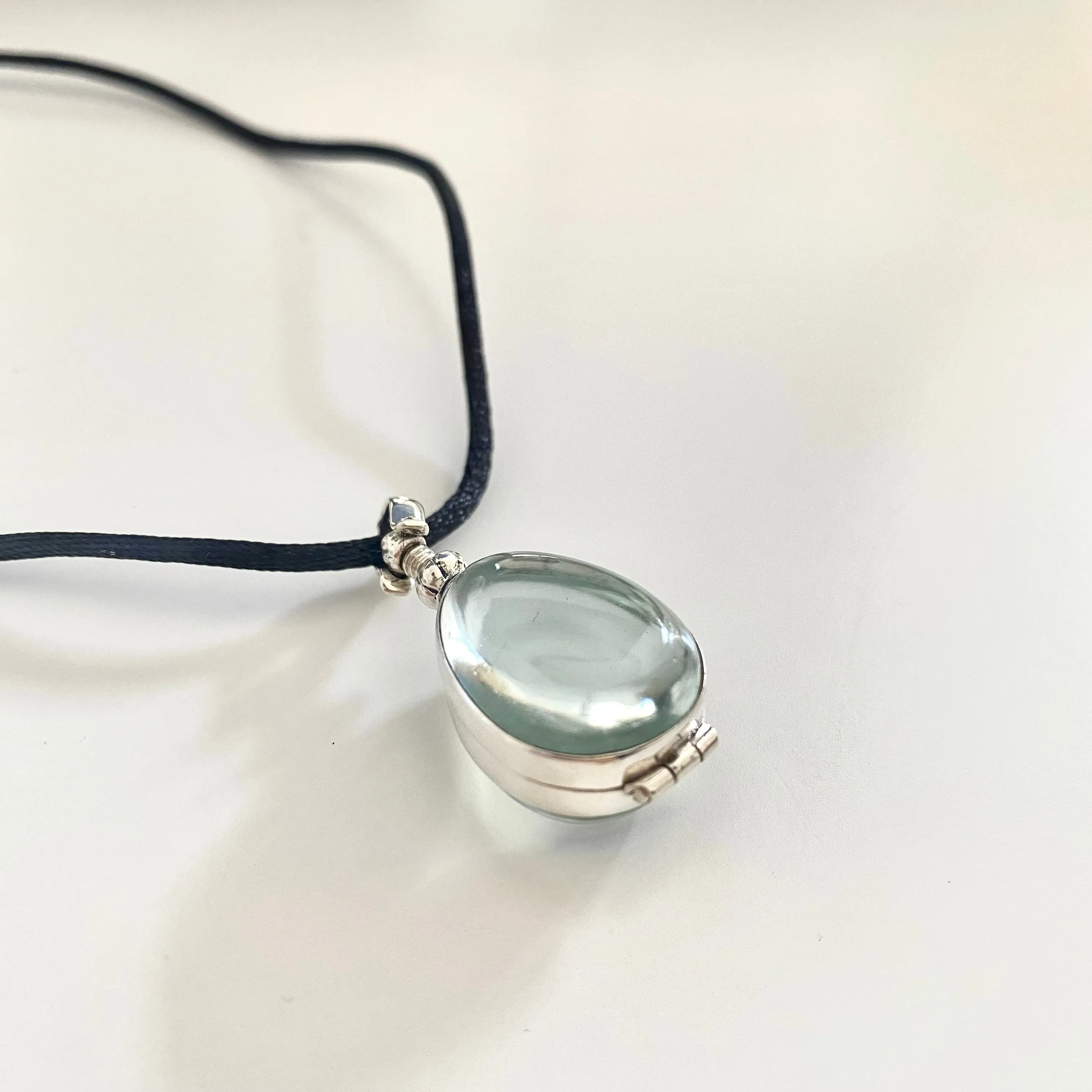 Tear Drop Silver Locket - Small