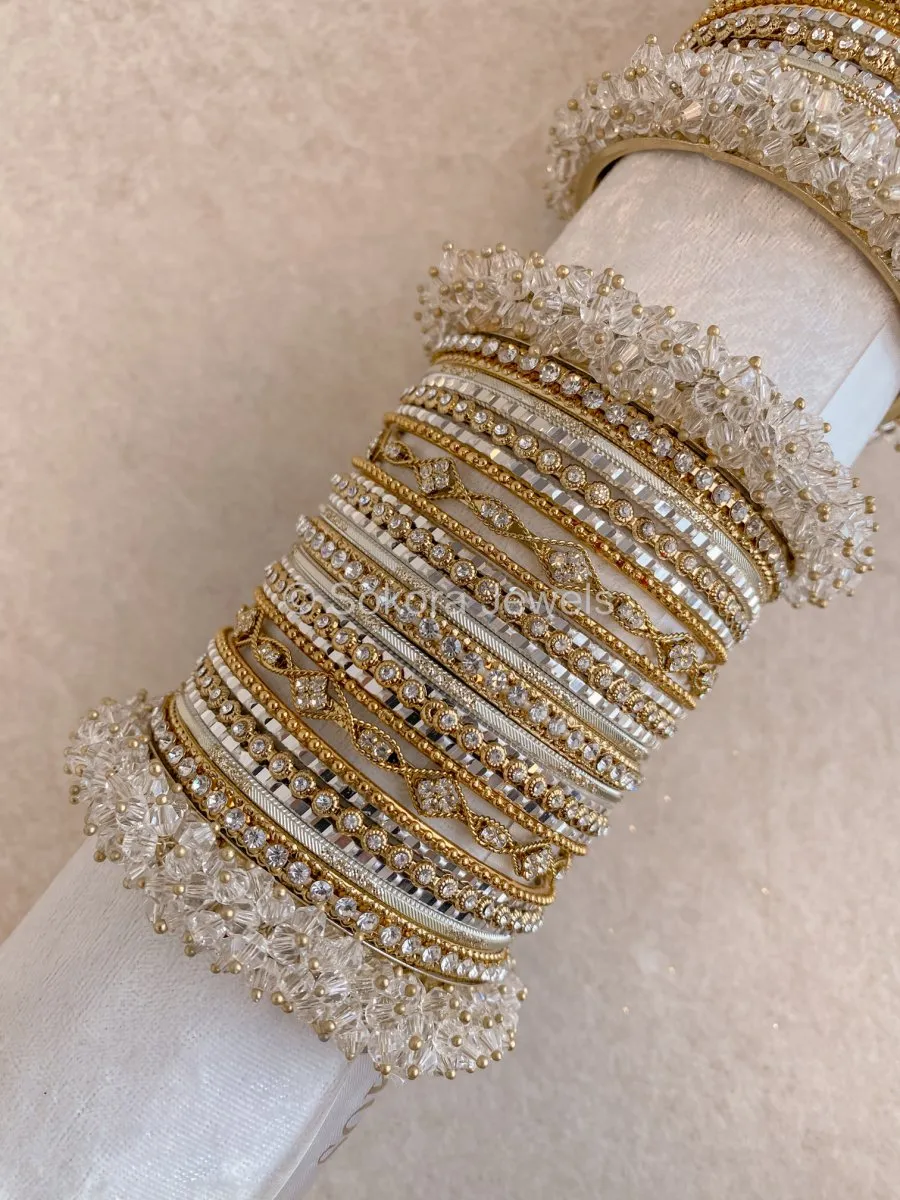 Thanjina Moon Shimmer Bangle Stack