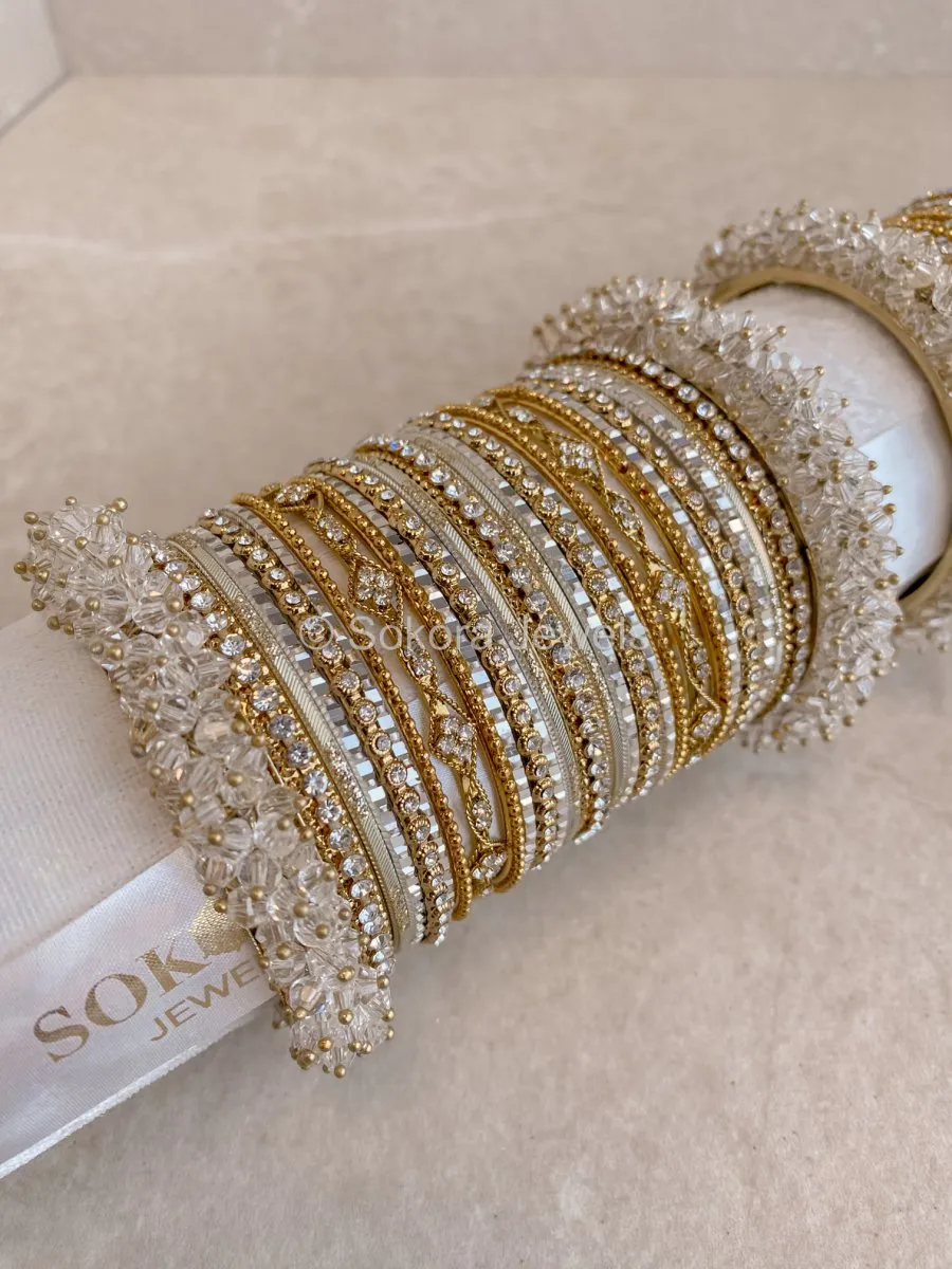 Thanjina Moon Shimmer Bangle Stack