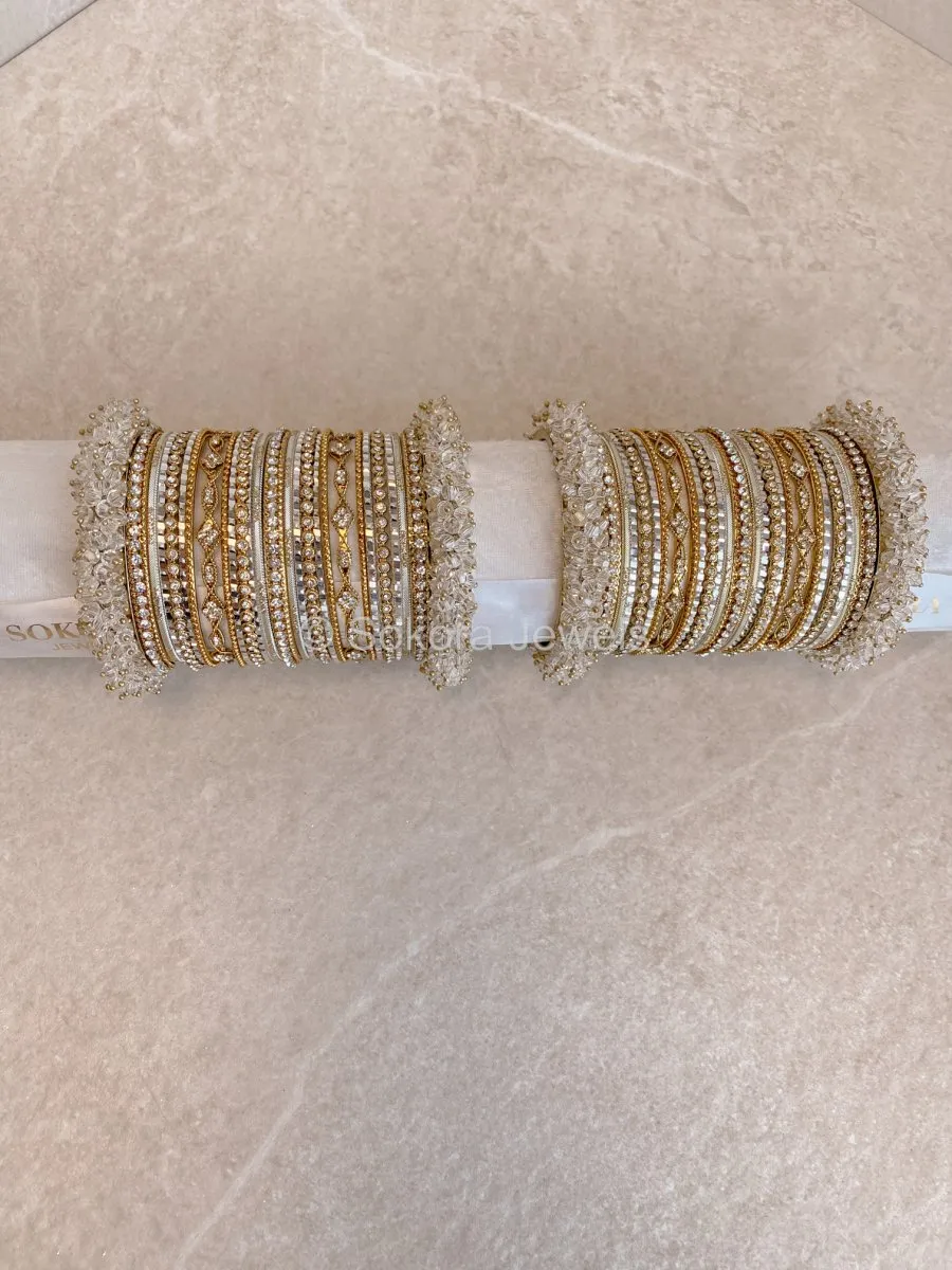 Thanjina Moon Shimmer Bangle Stack