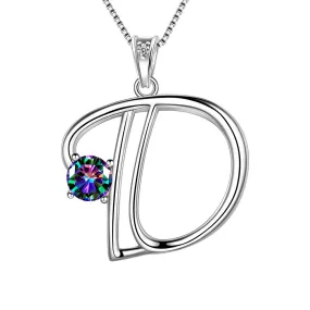Tokyo Mart Women Initial D Letter Pendant Necklace Girl Name Jewelry Gift 925 Sterling Silver