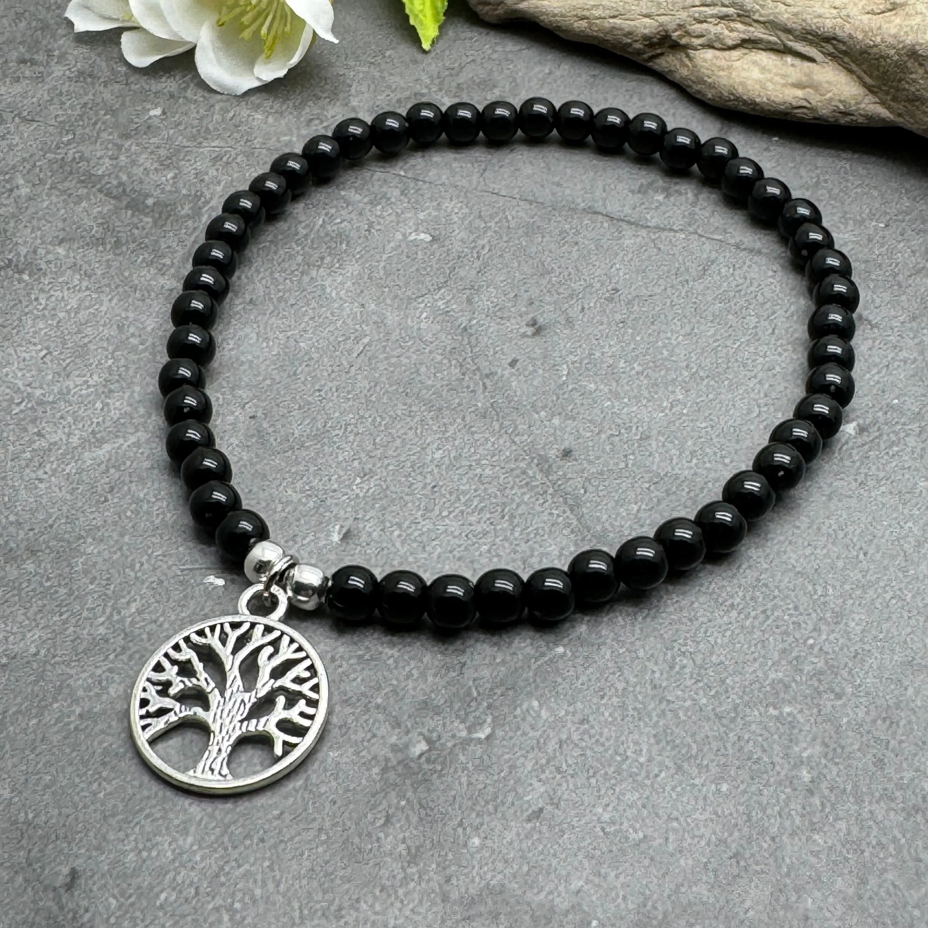 Tree of Life Acrylic Bead Anklet - Colour Choice