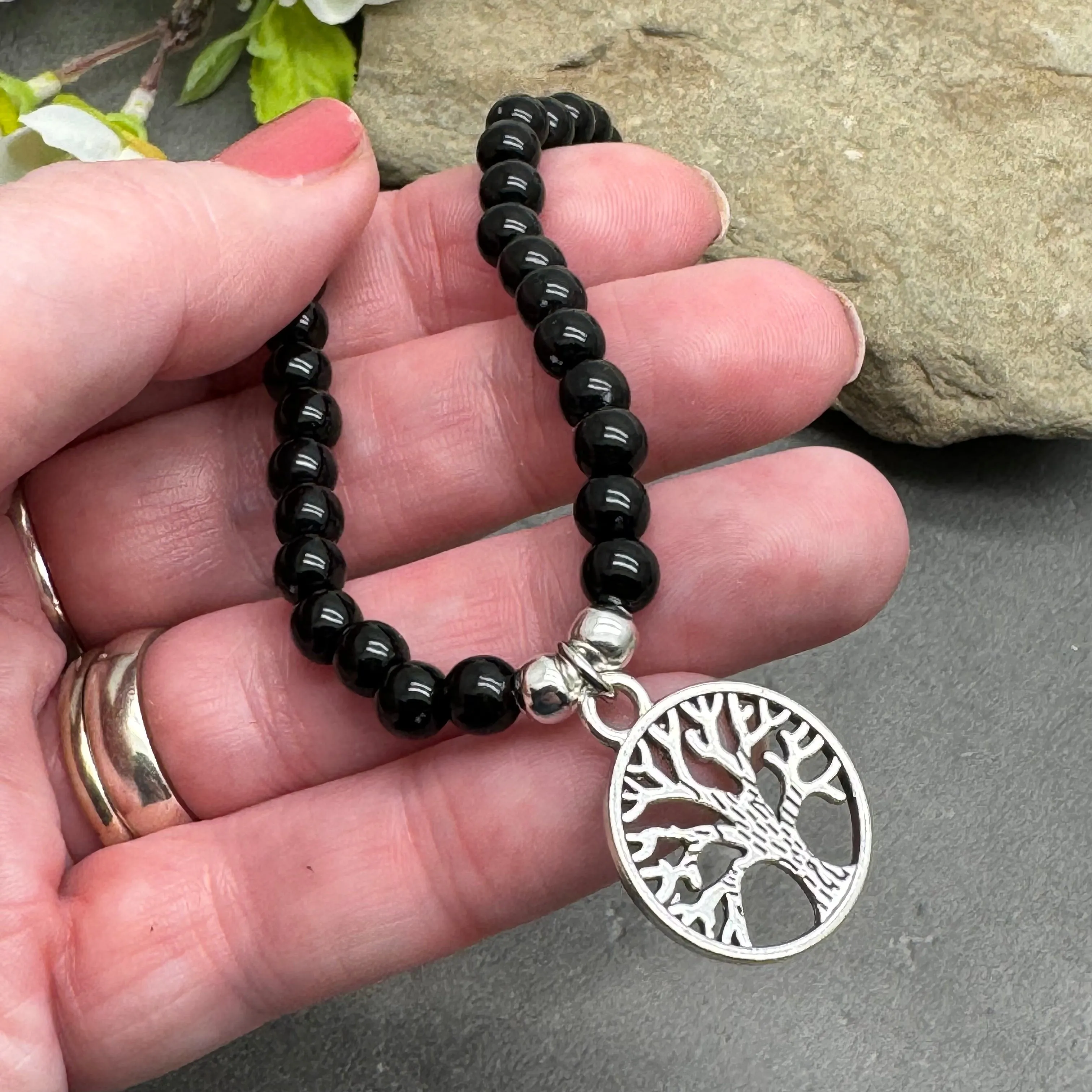 Tree of Life Acrylic Bead Anklet - Colour Choice