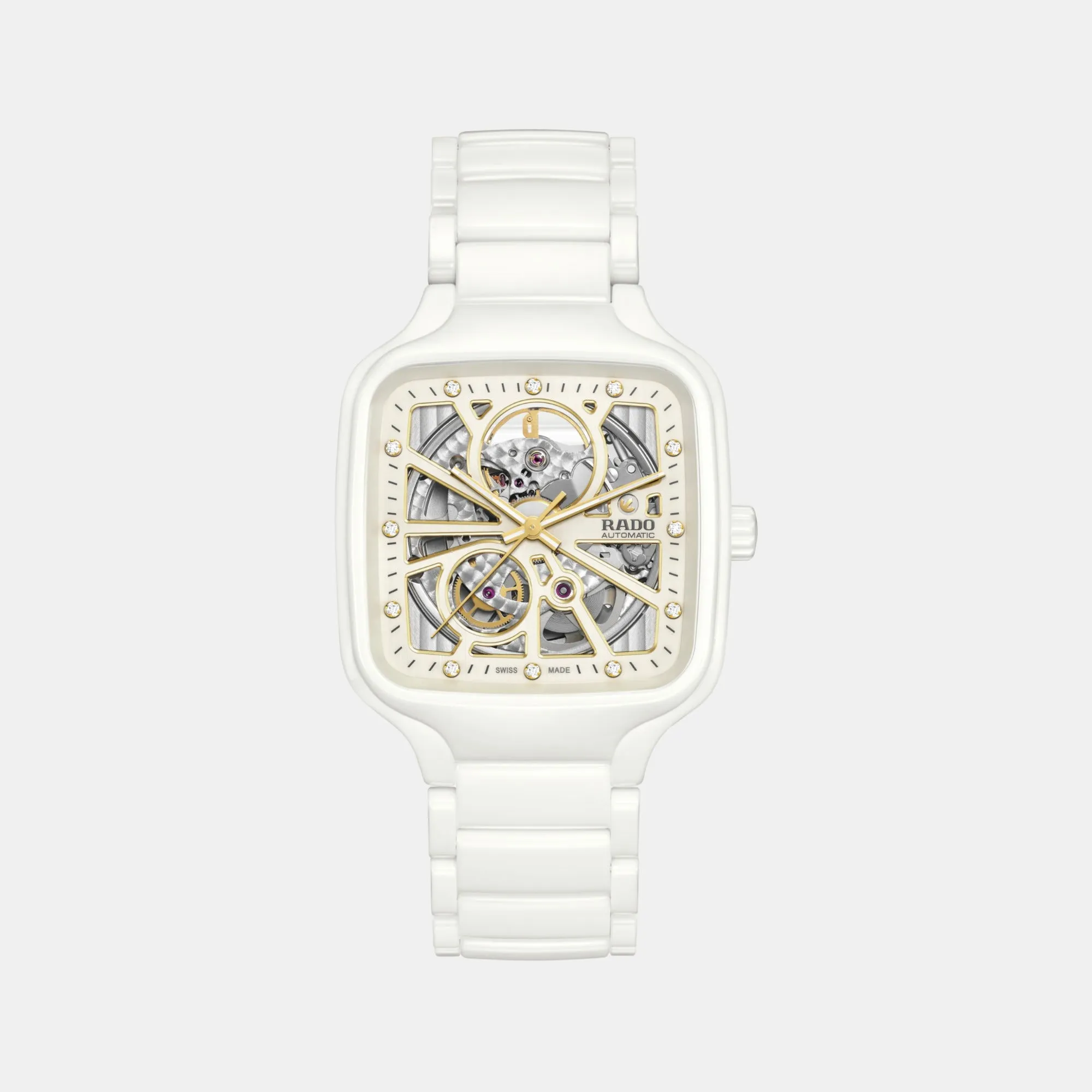True Square Automatic Unisex Ceramic Analog Watch R27073702