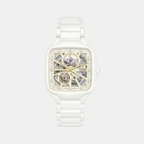 True Square Automatic Unisex Ceramic Analog Watch R27073702