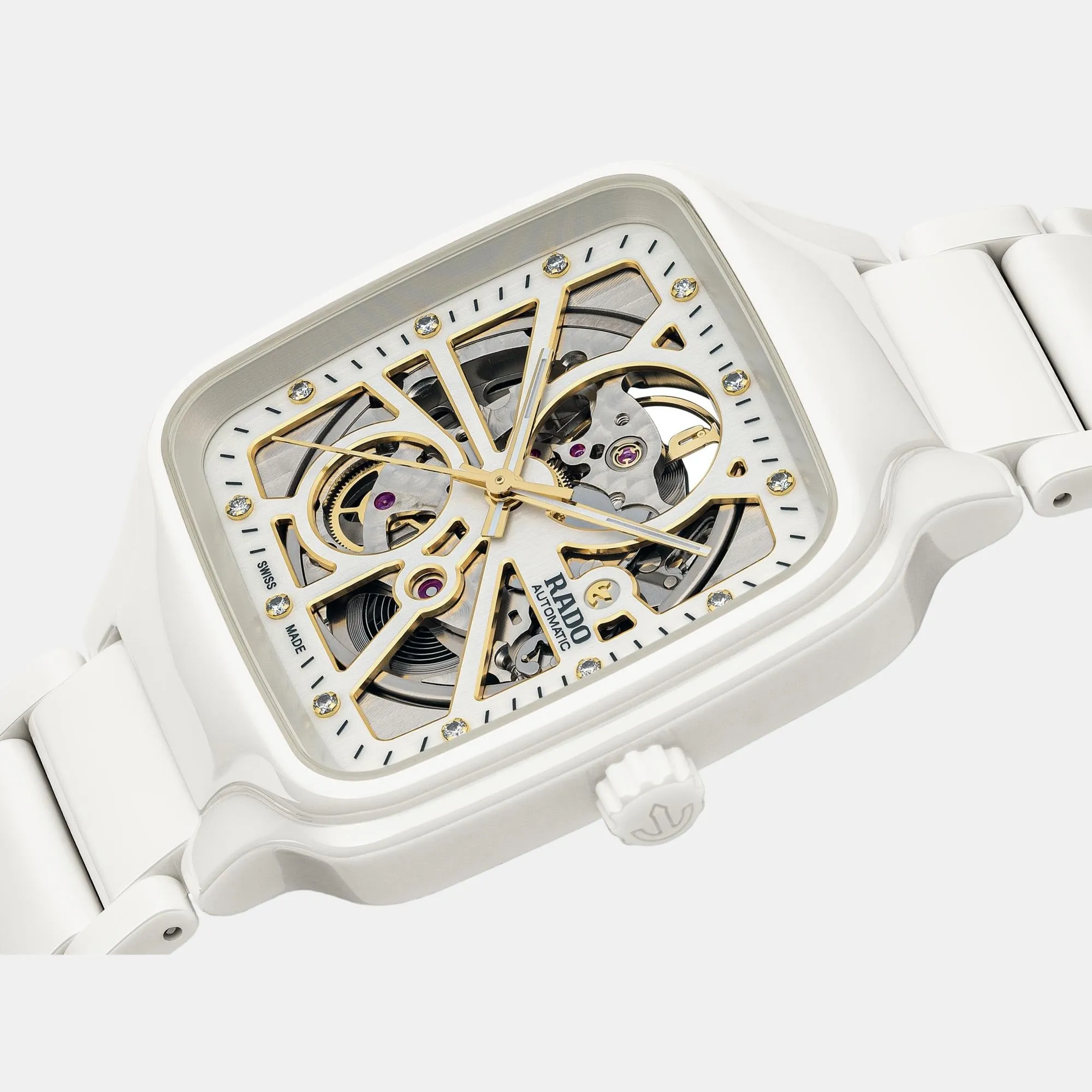 True Square Automatic Unisex Ceramic Analog Watch R27073702