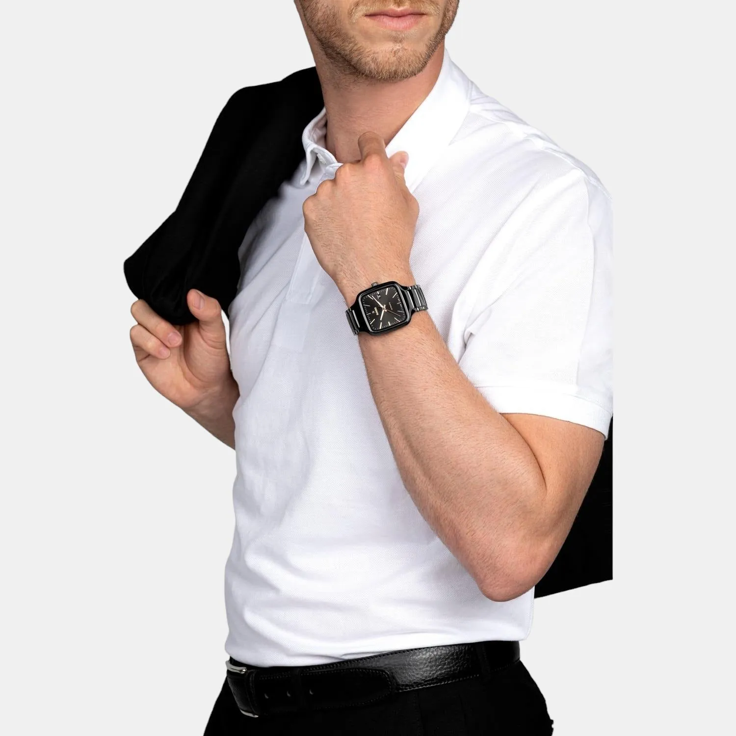 True Square Unisex Analog Ceramic Watch R27078162