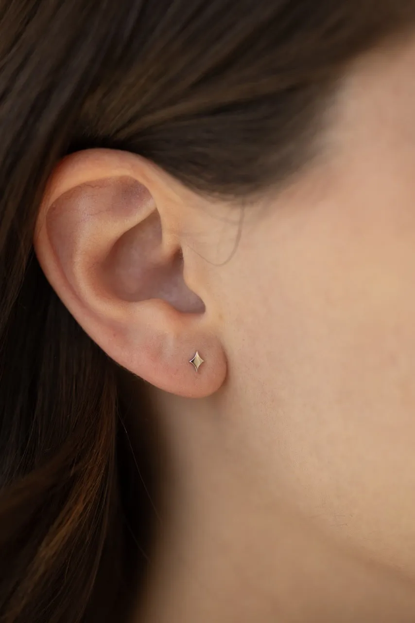 Twinkle Starburst Stud Earrings in Silver