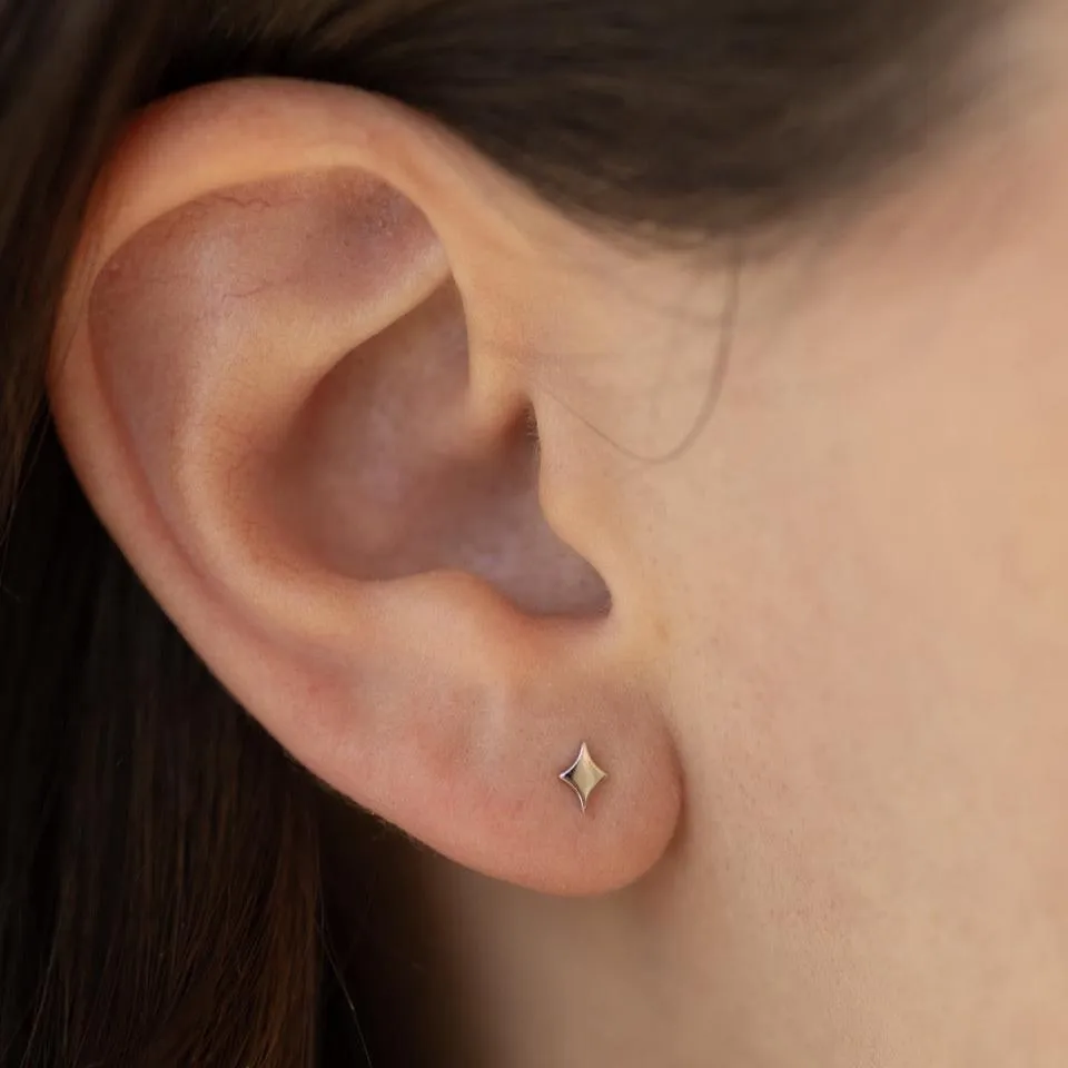 Twinkle Starburst Stud Earrings in Silver