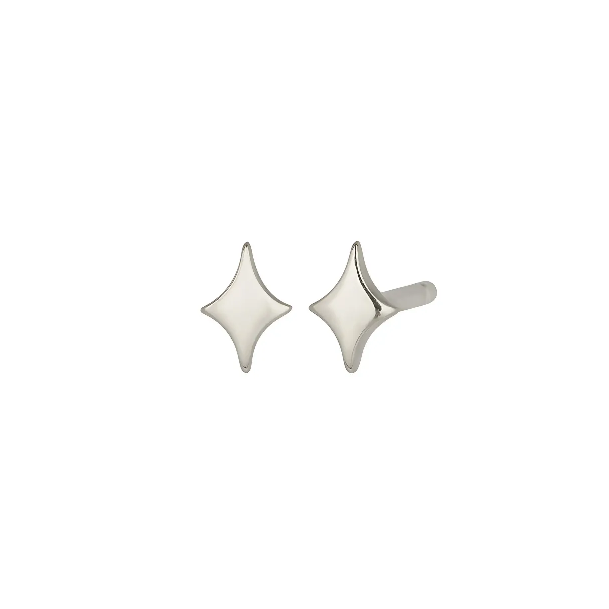 Twinkle Starburst Stud Earrings in Silver