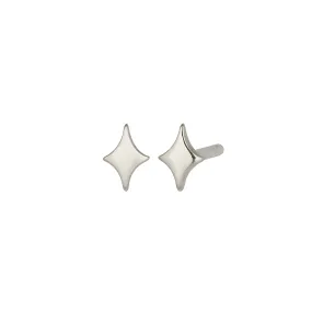 Twinkle Starburst Stud Earrings in Silver