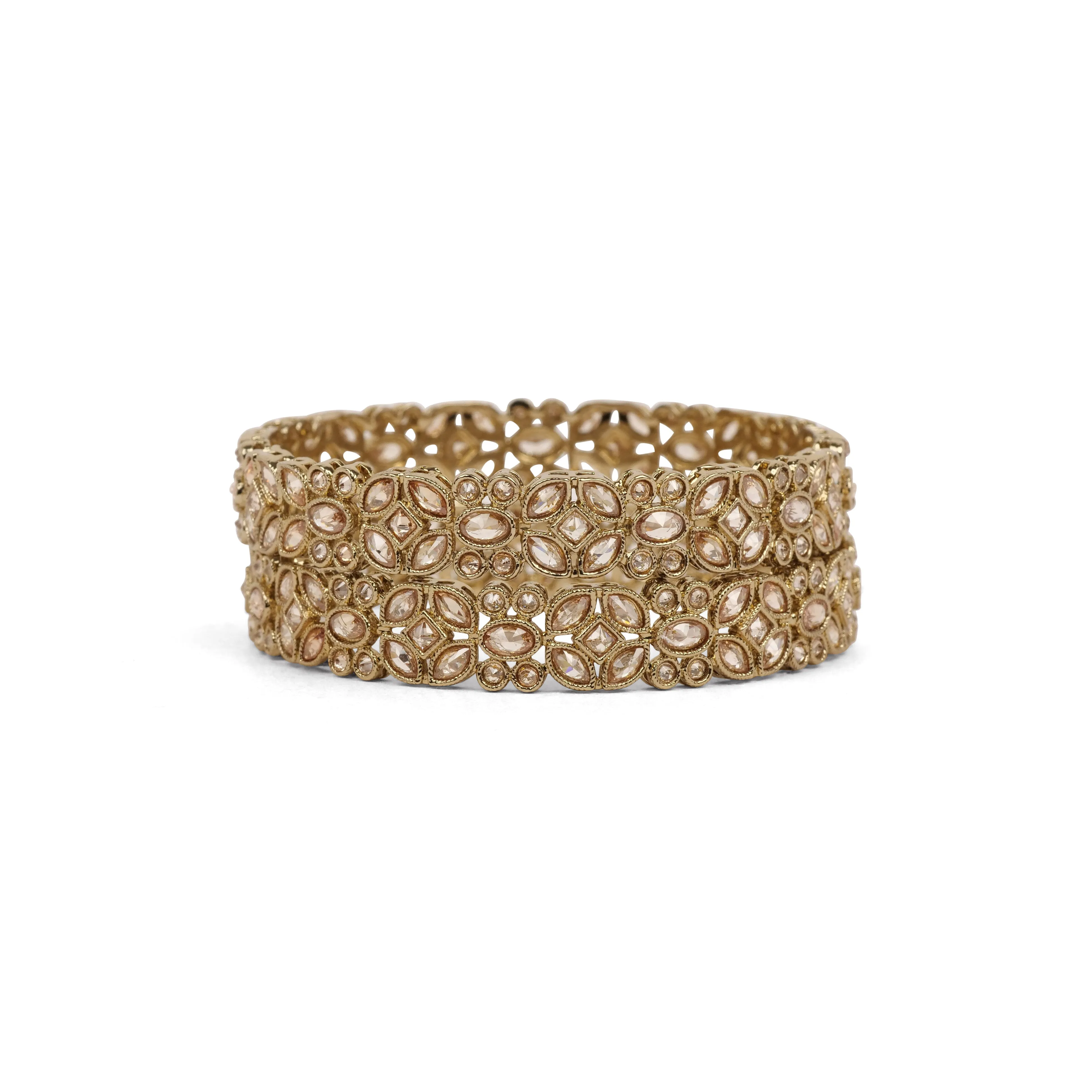 Urmi Indian Kadas in Antique Gold