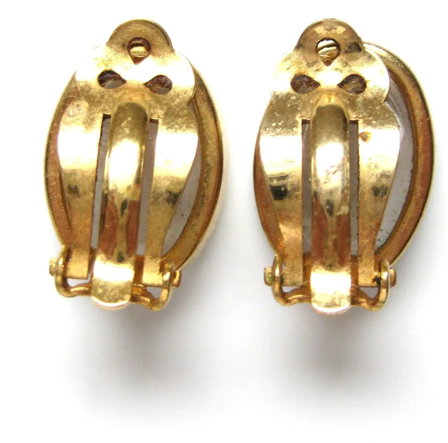 Vintage 1950s Cameo Clip Earrings
