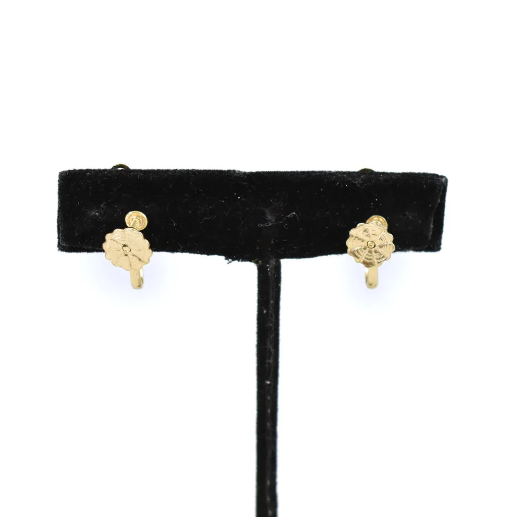 Vintage Cameo Rhinestone Earrings