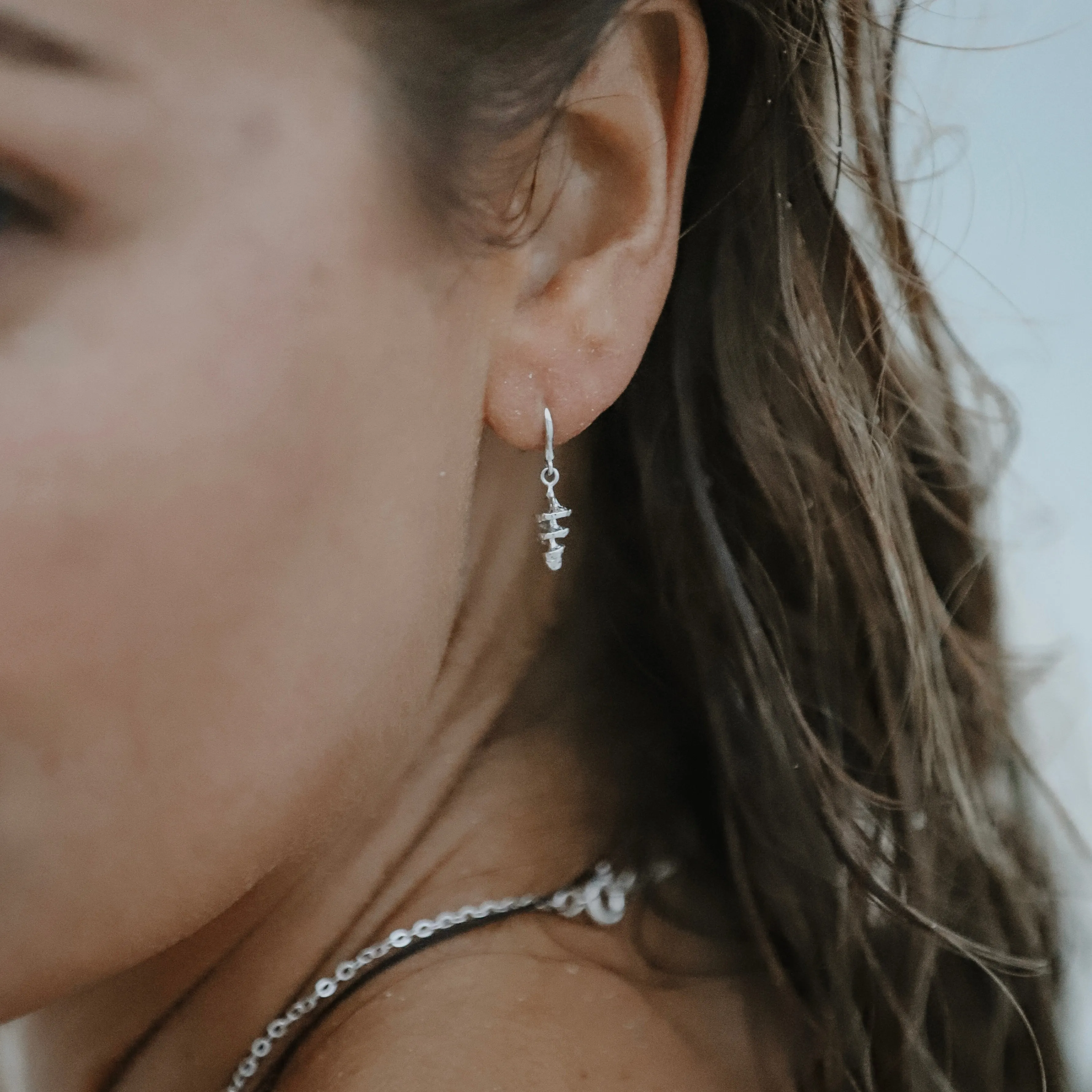 Weather Worn Shell Earrings