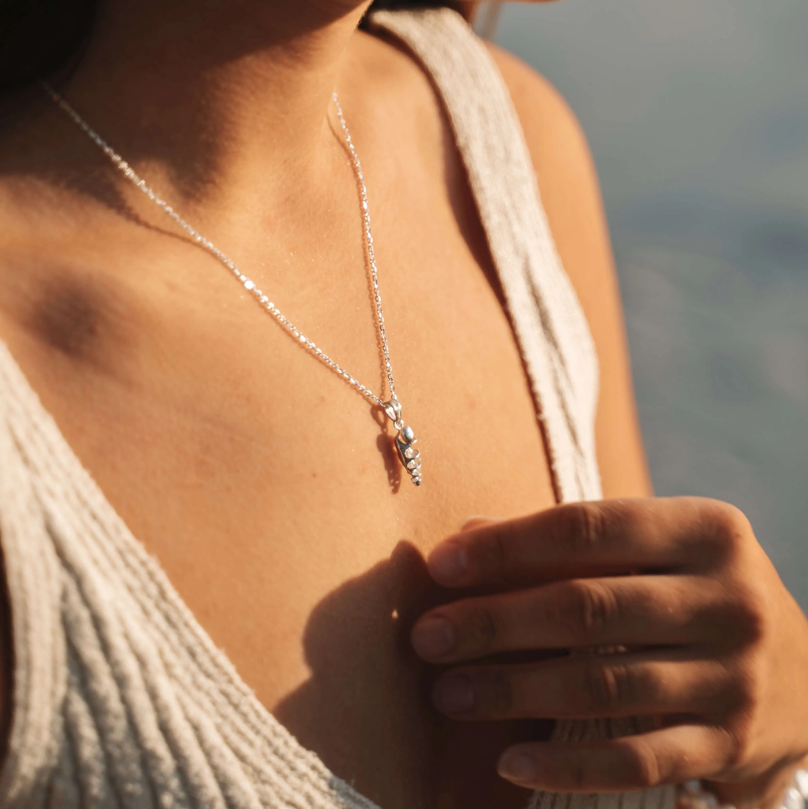 Weather Worn Shell Pendant